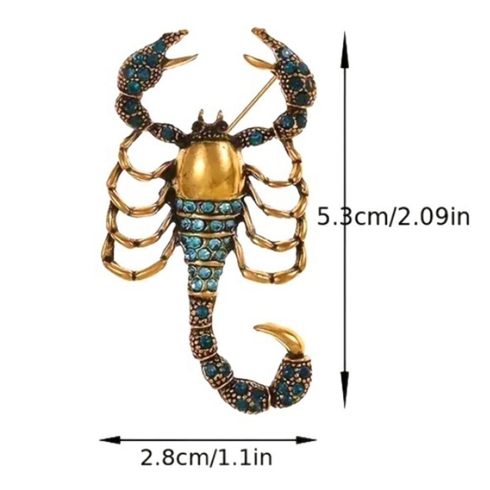 ✨ Anthropologie Emperor Scorpion Brooch - Picture 7 of 9